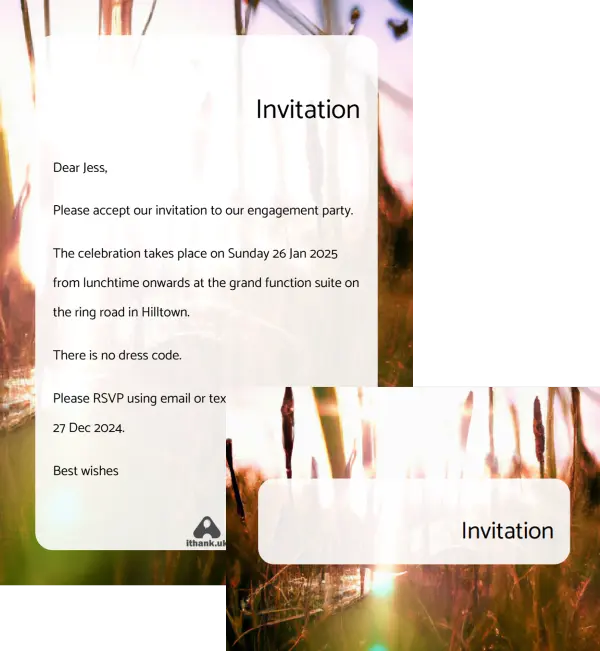 Example invitation 2